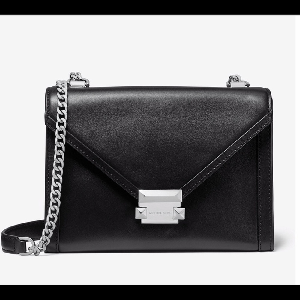 Whitney large leather convertible shoulder bag